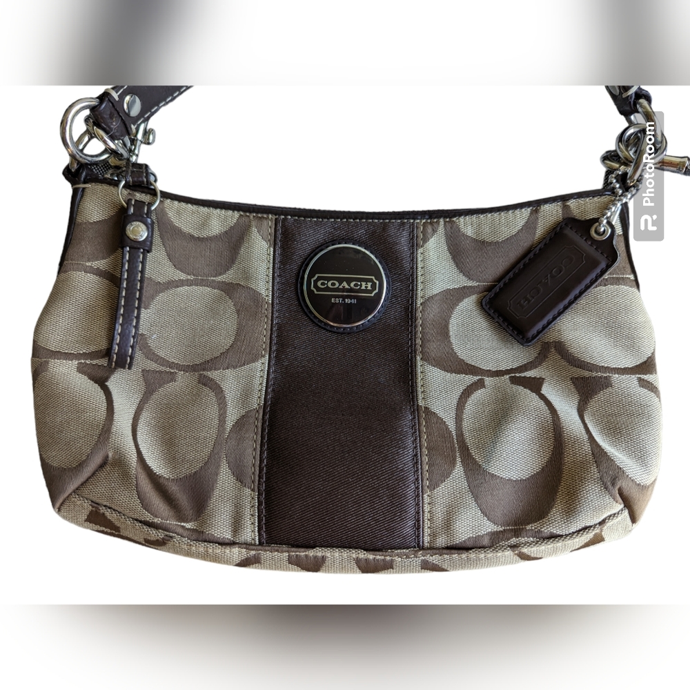 COACH CANVAS MONOGRAM SHOULDER/CROSSBODY BAG - Picture 3 of 10
